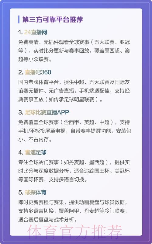 免费观看世界杯直播的全新网址推荐